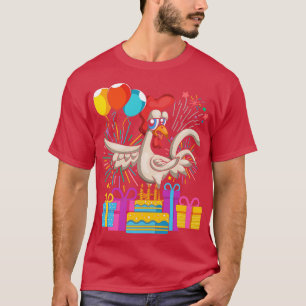 T-shirt Anniversaire de enfant de coq drôle de ballon
