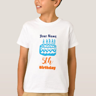 T-shirt anniversaire de enfant du 5e anniversaire