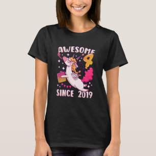 T-shirt Anniversaire de enfant fille 4 ans, née en 2019, U