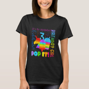T-shirt Anniversaire de enfant Girl Pop It Unicorn Ice Cre