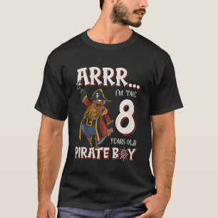 T-shirt Anniversaire de enfant Pirate Boy 8 ans petit Pira