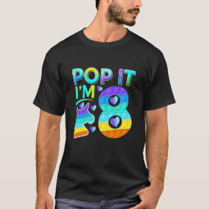 T-shirt Anniversaire de enfant Pop It I'm 8 Unicorn Fidget