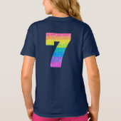 T-shirt Anniversaire de enfant Rainbow Party (Dos)