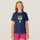 T-shirt Anniversaire de enfant Rainbow Party (Devant entier)