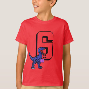 T-shirt Anniversaire de enfant T Rex Dinosaur, Âge personn