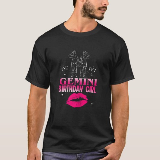 T-SHIRT ANNIVERSAIRE DE GEMINI FILLE 1 (Devant)