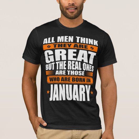 T-shirt Anniversaire de janvier (Devant)