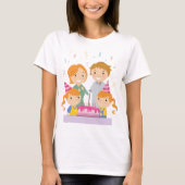 T-shirt Anniversaire de jumelles (Devant)