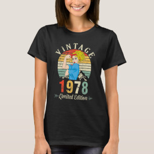 T-shirt Anniversaire De La Femme Vintage En 1978 44 Ans