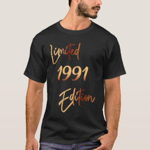 T-shirt Anniversaire de la fille 1991 Edition 30e annivers
