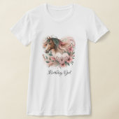 T-shirt Anniversaire de la fille du cheval (Poser)