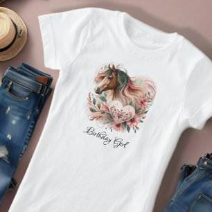 T-shirt Anniversaire de la fille du cheval