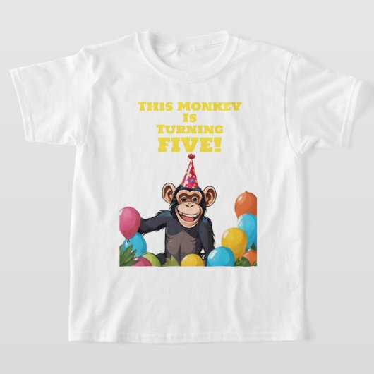 T-shirt Anniversaire de la jungle sauvage des enfants de C (Poser)