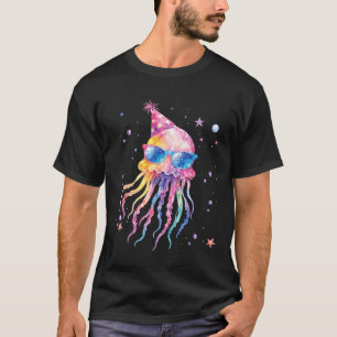 T-shirt Anniversaire de la Sirène Méduse Été Assorti