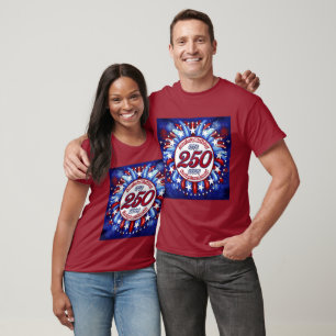 T-shirt Anniversaire de l'Amérique Graphique Semiquin Feu