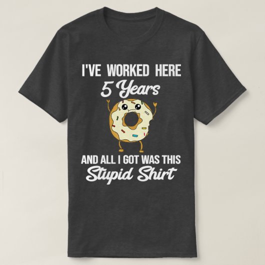 T-shirt Anniversaire de l'emploi de cinq ans Jalon de l'em (Design devant)