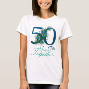 T-shirt anniversaire de mariage/50/cinquantième/numéro 50