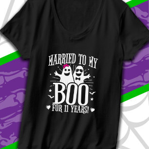 T-shirt Anniversaire de mariage d'octobre drôle 11e annive