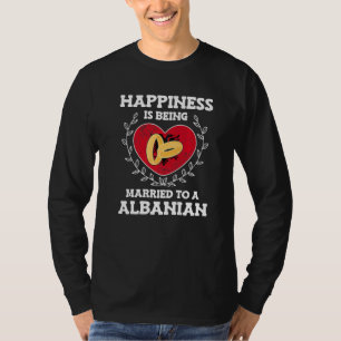 T-shirt Anniversaire de mariage marié à une épouse albanai