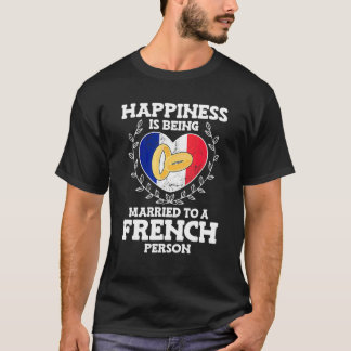 T-shirt Anniversaire de mariage marié à une épouse françai