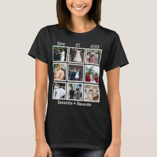 T-shirt Anniversaire de mariage personnalisé moderne 9 pho