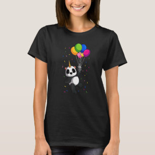 T-shirt Anniversaire de Panda Unicorn Balloo Casquette Ann
