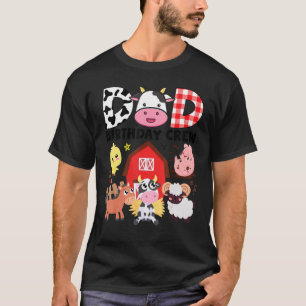 T-shirt Anniversaire de Papa Vache Équipage Thème Ferme An
