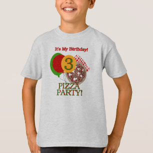 T-shirt Anniversaire de partie de pizza 3ème