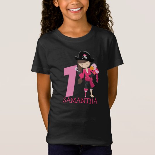 T-Shirt anniversaire de pirate (Devant)