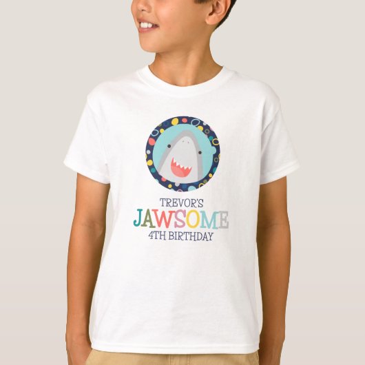 T-shirt Anniversaire de requin mignon (Devant)