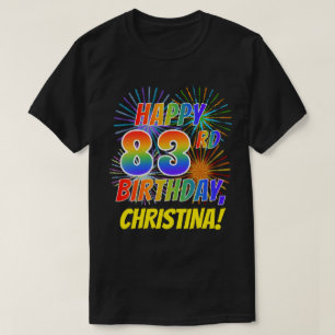 T-shirt ANNIVERSAIRE de sembler d'arc-en-ciel JOYEUX