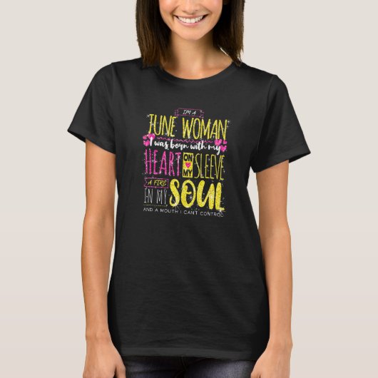 T-shirt Anniversaire des femmes Juin Mois de la naissance (Devant)