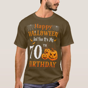 T-shirt Anniversaire d'Halloween 70 ans 70th Papa Nana Pum