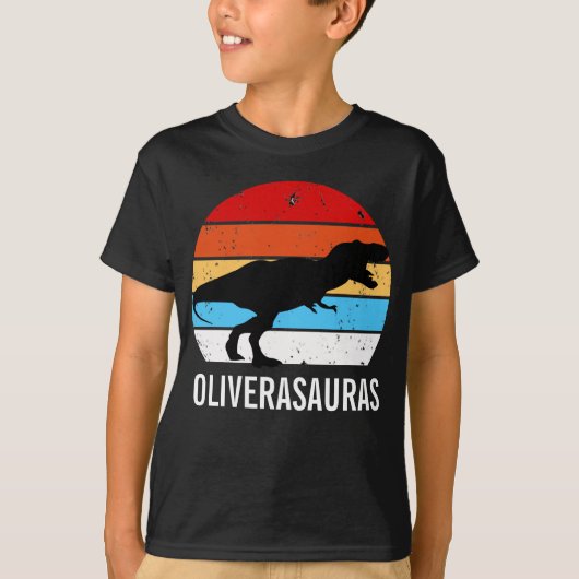T-shirt Anniversaire Dinosaure Tee personnalisé (Devant)