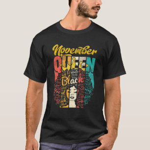 T-shirt Anniversaire Dixième Reine Née En Novembre Filles