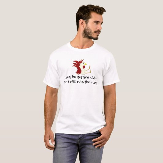 T-shirt Anniversaire Drôle Du Coq Dit : (Devant entier)