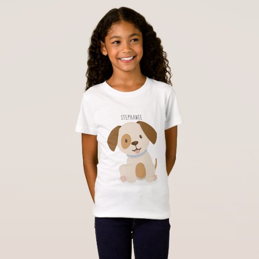 T-Shirt Anniversaire du Chiot mignon (Devant entier)
