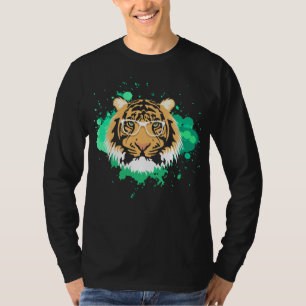 T-shirt Anniversaire du garçon Cool Tiger Striped Animal