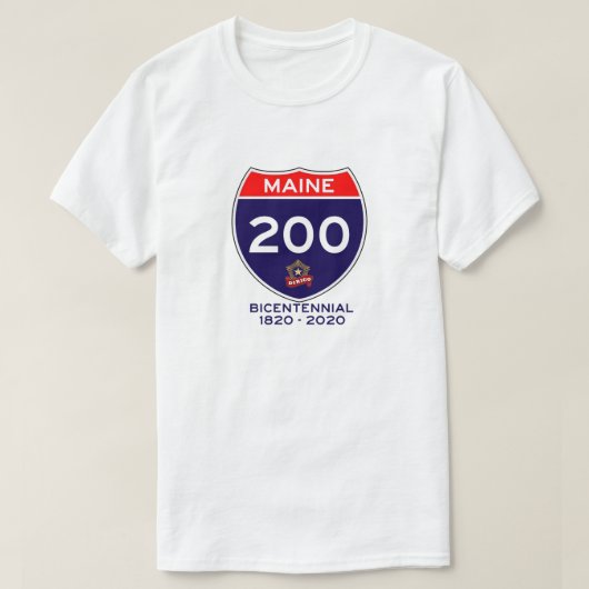 T-shirt Anniversaire du Maine 200th bicentenaire (Design devant)