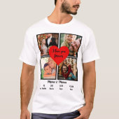T-shirt Anniversaire du Mariage personnalisé 4 Collage de (Devant)