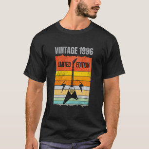 T-shirt Anniversaire du musicien de guitare vintage 1996