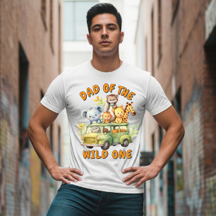 T-shirt Anniversaire du papa de la vie sauvage safari anim