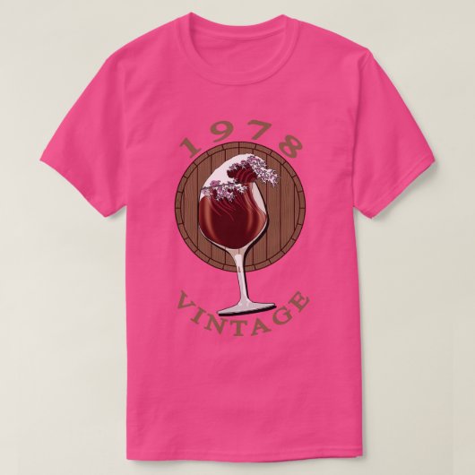 T-shirt Anniversaire du vin 1978 Vintage (Design devant)