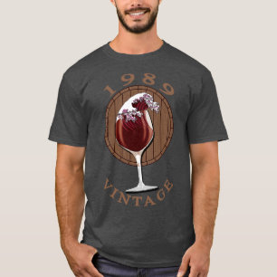 T-shirt Anniversaire du vin 1989 Vintage