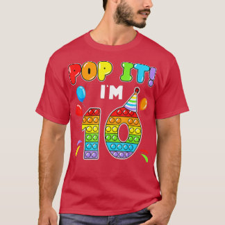 T-shirt Anniversaire Enfants Pop It Im 10 Anniversaire 10e