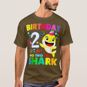 T-shirt Anniversaire Enfants requin2 ans 2ème famille