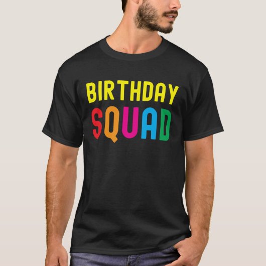 T-shirt Anniversaire Escouade Correspondante Costume de fa (Devant)