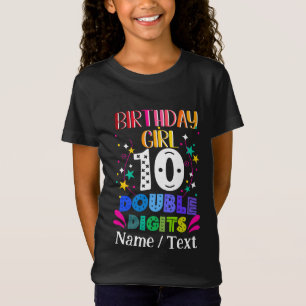 T-Shirt Anniversaire Fille 10 Chiffres doubles