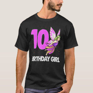 T-shirt Anniversaire Fille 10 Femmes Fée Amour Tee - shirt