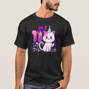 T-shirt Anniversaire fille 11 ans, K-pop doigt coeur, ki